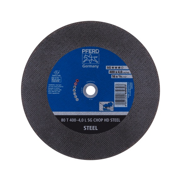 PFERD cut-off wheel T 400x4.0x32 mm performance line SG CHOP HD STEEL for steel - Cut-off wheel