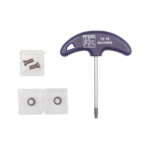 PFERD accessories for ALUMASTER R115/125 HICOAT 5-piece spare parts set - Indexable insert, round