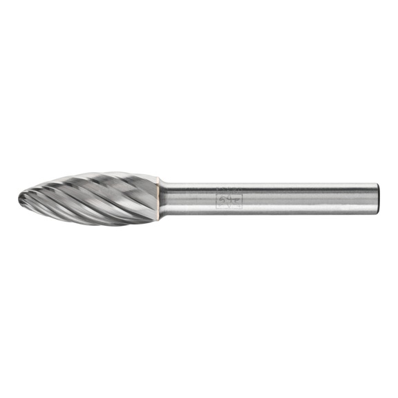 PFERD carbide burr INOX Flame B Diameter 10x25 mm Shank 6 mm - Rotor milling cutter