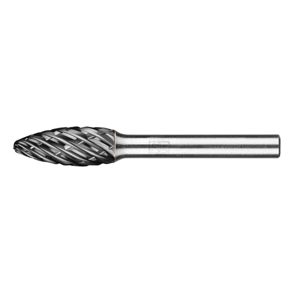 PFERD carbide burr STEEL Flame B diameter 10x25 mm shank 6mm HICOAT - Rotor milling cutter