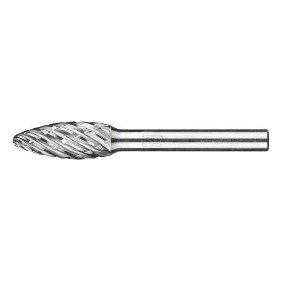 PFERD carbide burr STEEL Flame B Diameter 10x25 mm Shank 6 mm - Rotor milling cutter