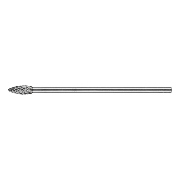 PFERD carbide burr STEEL Flame B diameter 10x25 mm shank 6x150mm - Rotor milling cutter