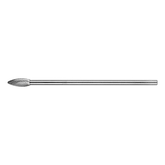 PFERD carbide burr Flame B diameter 10x25 mm shank 6x150mm Z3P - Rotor milling cutter