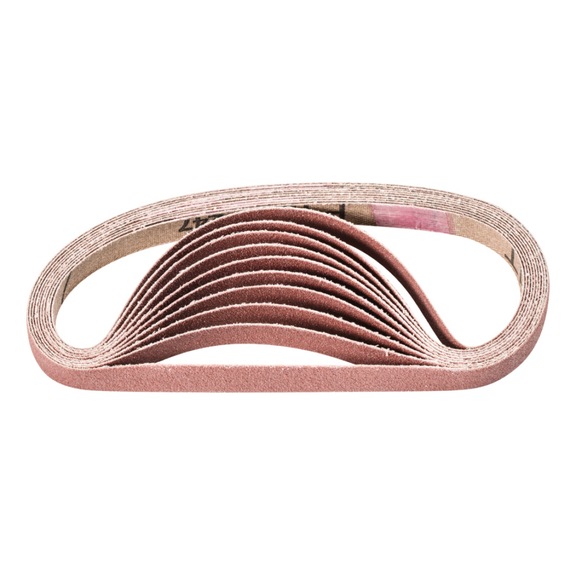 PFERD Korund Schleifband BA 10x330mm A120 für Anwendung mit Bandschleifer 100 - Schleifband für Bandschleifer