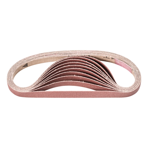 PFERD Korund Schleifband BA 10x330mm A180 für Anwendung mit Bandschleifer 100 - Schleifband für Bandschleifer