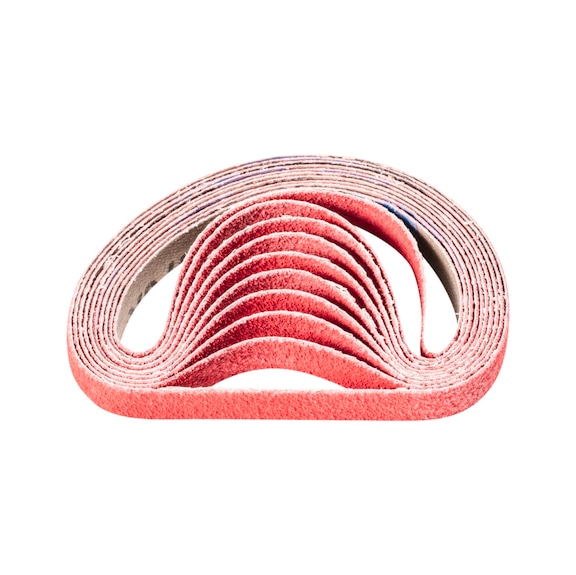 PFERD Keramikkorn Schleifband BA 12x305 mm CO-COOL60 für Edelstahl-Schliff 100 - Schleifband für Bandschleifer