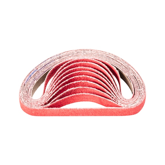 PFERD Keramikkorn Schleifband BA 12x305 mm CO-COOL80 für Edelstahl-Schliff 100 - Schleifband für Bandschleifer