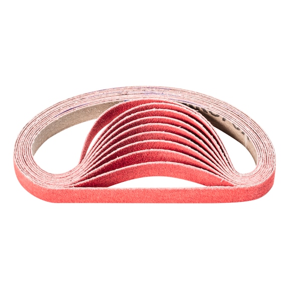 PFERD Keramikkorn Schleifband BA 12x330mm CO-COOL120 für Edelstahl-Schliff - Schleifband für Bandschleifer