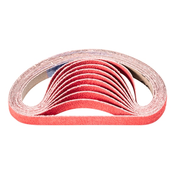 PFERD Keramikkorn Schleifband BA 12x330mm CO-COOL80 für Edelstahl-Schliff - Schleifband für Bandschleifer
