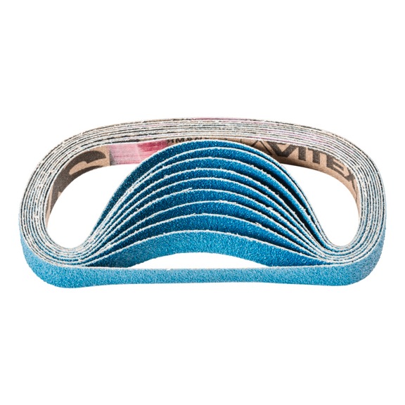 PFERD Zirkon Schleifband BA 12x330mm Z80 für hohen Abtrag mit Bandschleifer - Schleifband für Bandschleifer