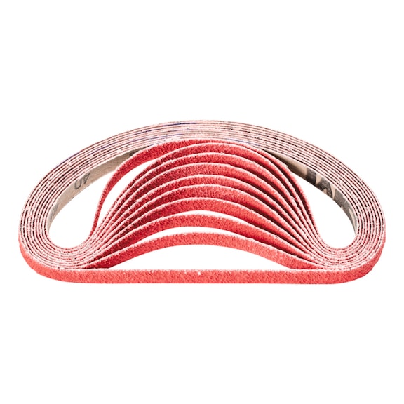 PFERD Keramikkorn Schleifband BA 12x520mm CO-COOL40 für Edelstahl-Schliff - Schleifband für Bandschleifer
