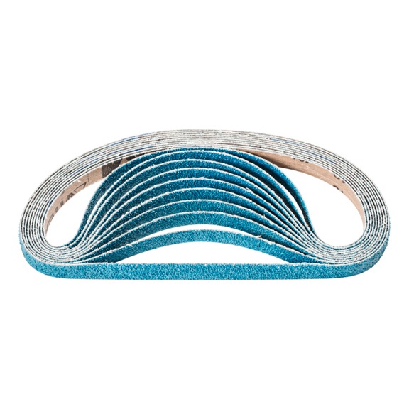 PFERD Zirkon Schleifband BA 12x520mm Z40 für hohen Abtrag mit Bandschleifer - Schleifband für Bandschleifer