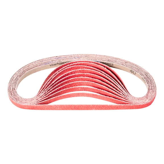 PFERD ceramic grain abrasive belt BA 12x610mm CO-COOL40 for grinding stainless steel - Sanding belt for belt sander