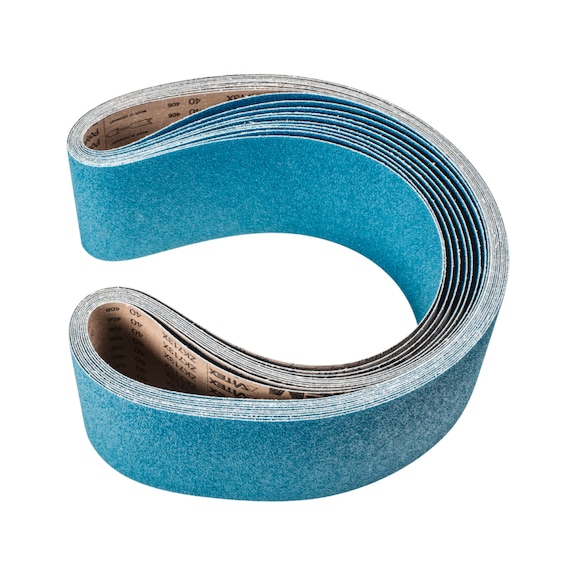 PFERD zirconium abrasive belt BA 150x2000mm Z40 for high stock removal with belt grinder - Sanding belt for belt sander