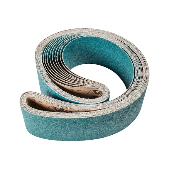 PFERD Zirkon Schleifband BA 150x2500mm Z36 für hohen Abtrag mit Bandschleifer - Schleifband für Bandschleifer