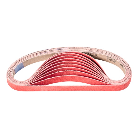 PFERD Keramikkorn Schleifband BA 16x480mm CO-COOL120 für Edelstahl-Schliff - Schleifband für Bandschleifer