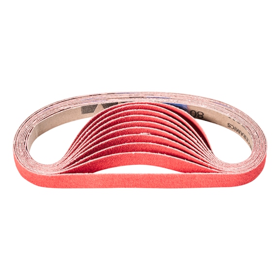 PFERD ceramic grain abrasive belt BA 16x480mm CO-COOL80 for grinding stainless steel - Sanding belt for belt sander