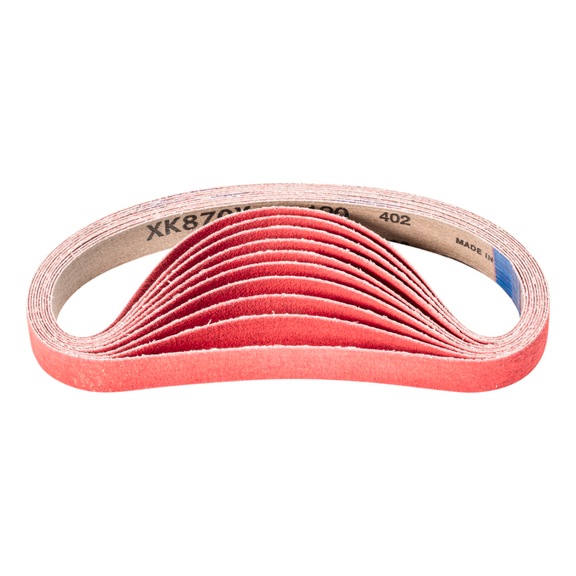 PFERD Keramikkorn Schleifband BA 20x480mm CO-COOL120 für Edelstahl-Schliff - Schleifband für Bandschleifer