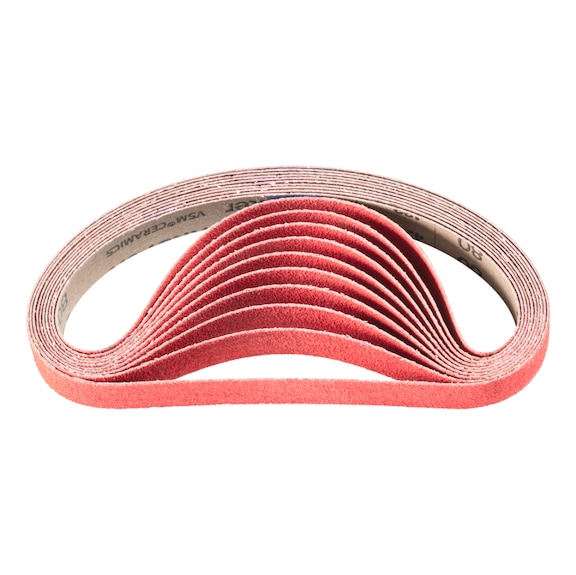 PFERD ceramic grain abrasive belt BA 20x480mm CO-COOL80 for grinding stainless steel - Sanding belt for belt sander