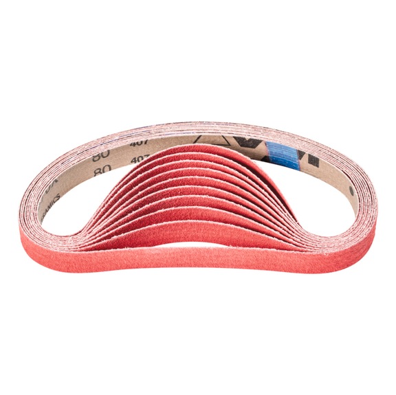 PFERD Keramikkorn Schleifband BA 20x520mm CO-COOL80 für Edelstahl-Schliff - Schleifband für Bandschleifer