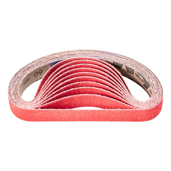 PFERD Keramikkorn Schleifband BA 25x480mm CO-COOL60 für Edelstahl-Schliff - Schleifband für Bandschleifer