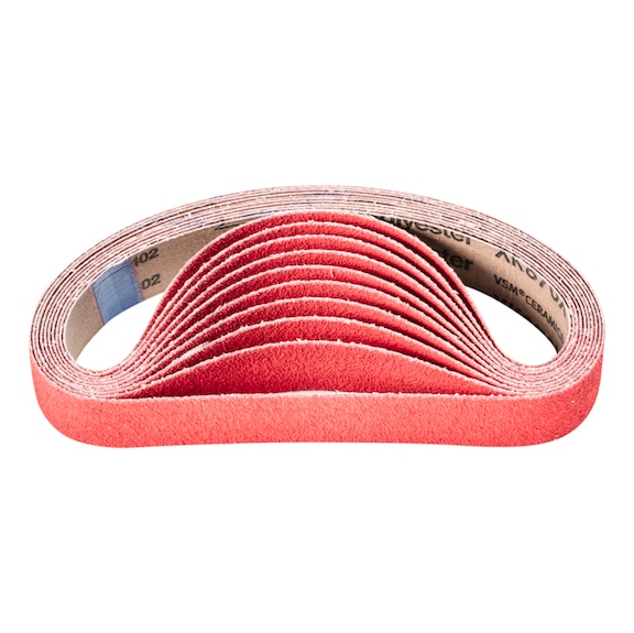 PFERD Keramikkorn Schleifband BA 30x533 mm CO-COOL60 für Edelstahl-Schliff - Schleifband für Bandschleifer