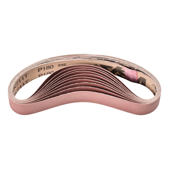 PFERD corundum abrasive belt BA 30x533 mm A180 for use with pipe belt grinder - Sanding belt for belt sander