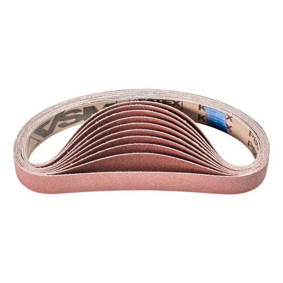 PFERD corundum abrasive belt BA 30x533 mm A80 for use with pipe belt grinder - Sanding belt for belt sander