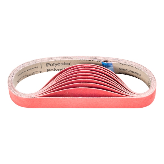 PFERD ceramic grain abrasive belt BA 30x610 mm CO-COOL120 for grinding stainless steel - Sanding belt for belt sander