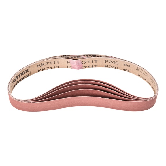 PFERD corundum abrasive belt BA 30x610mm A240 for use with pipe belt grinder - Sanding belt for belt sander