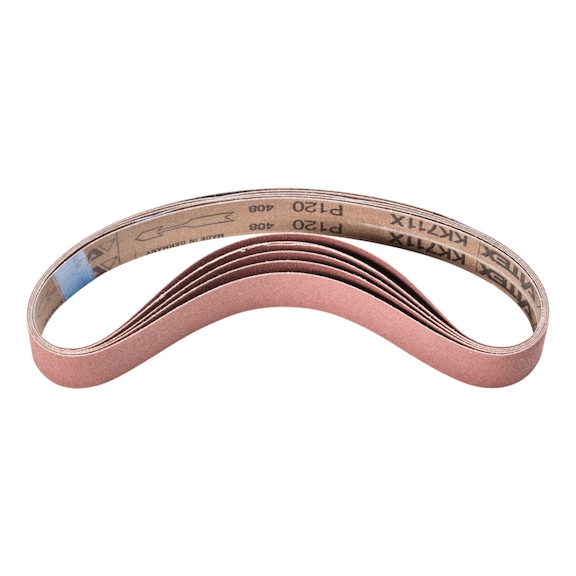 PFERD corundum abrasive belt BA 30x610mm A120 for use with pipe belt grinder - Sanding belt for belt sander