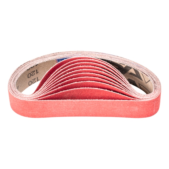 PFERD Keramikkorn Schleifband BA 35x450 mm CO-COOL120 für Edelstahl-Schliff - Schleifband für Bandschleifer