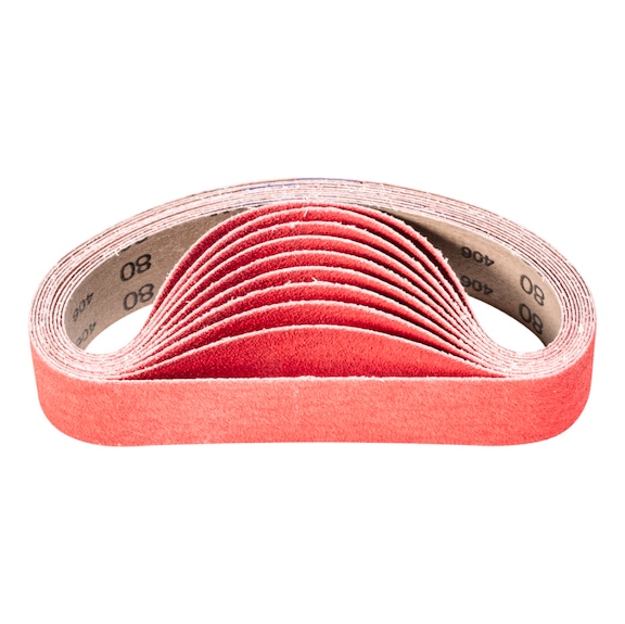 PFERD ceramic grain abrasive belt BA 35x450mm CO-COOL80 for grinding stainless steel - Sanding belt for belt sander