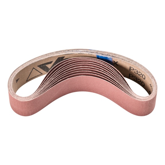 PFERD Korund Schleifband BA 35x450mm A320 für Anwendung mit Rohrbandschleifer - Schleifband für Bandschleifer