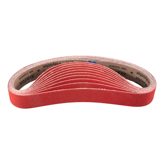 PFERD ceramic grain abrasive belt BA 40x760 mm CO-COOL80 for grinding stainless steel - Sanding belt for belt sander