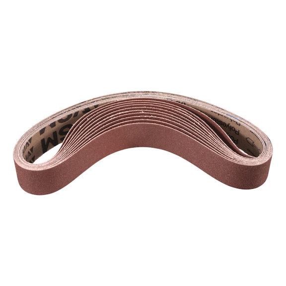 PFERD Korund Schleifband BA 40x820 mm A80 für Anwendung mit Rohrbandschleifer - Schleifband für Bandschleifer