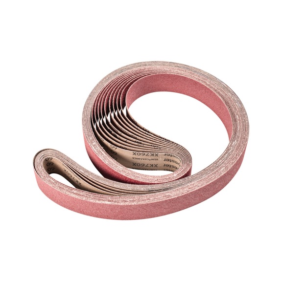 PFERD ceramic grain abrasive belt BA 50x2000mm CO60 maximum stock removal on steel - Sanding belt for belt sander