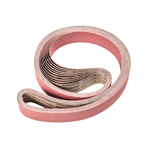 PFERD ceramic grain abrasive belt BA 50x2000mm CO80 maximum stock removal on steel - Sanding belt for belt sander