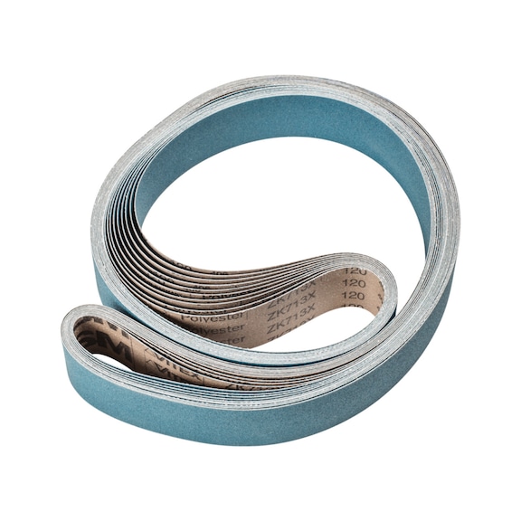 PFERD zirconium abrasive belt BA 50x2000mm Z120 for high stock removal with belt grinder - Sanding belt for belt sander