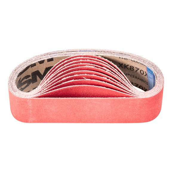 PFERD ceramic grain abrasive belt BA 50x450 mm CO-COOL120 for grinding stainless steel - Sanding belt for belt sander