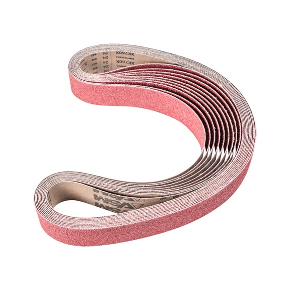 PFERD ceramic grain abrasive belt BA 75x2000mm CO24 maximum stock removal on steel - Sanding belt for belt sander