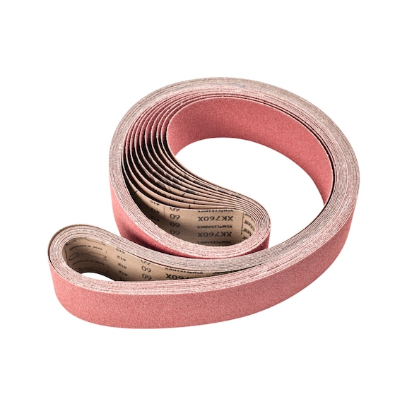 PFERD ceramic grain abrasive belt BA 75x2000mm CO60 maximum stock removal on steel - Sanding belt for belt sander