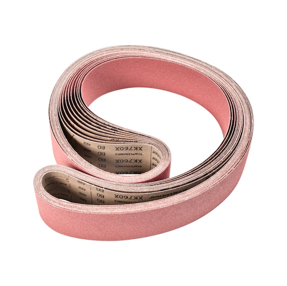 PFERD Keramikkorn Schleifband BA 75x2000mm CO80 höchster Abtrag auf Stahl - Schleifband für Bandschleifer