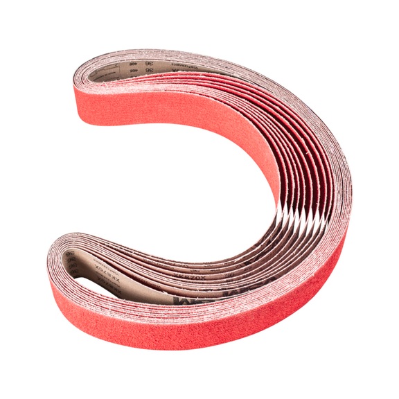 PFERD Keramikkorn Schleifband BA 75x2000mm CO-COOL36 für Edelstahl-Schliff - Schleifband für Bandschleifer