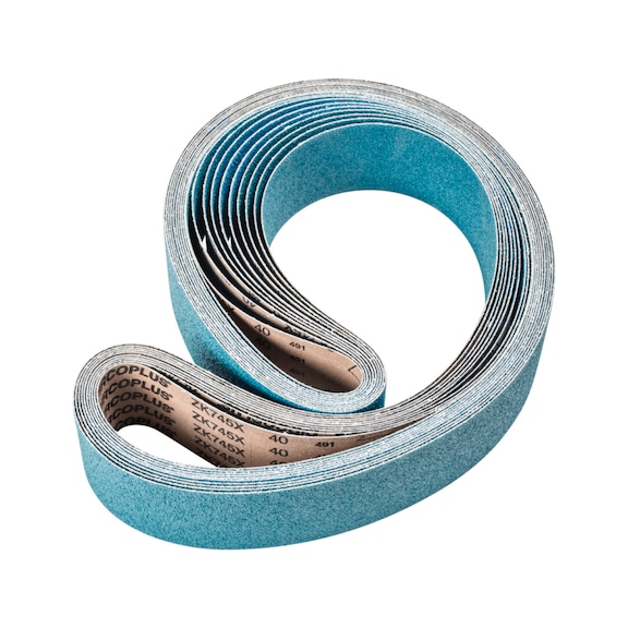 PFERD zirconium abrasive belt BA 75x2000mm Z40 FORTE high stock removal with belt grinder - Sanding belt for belt sander