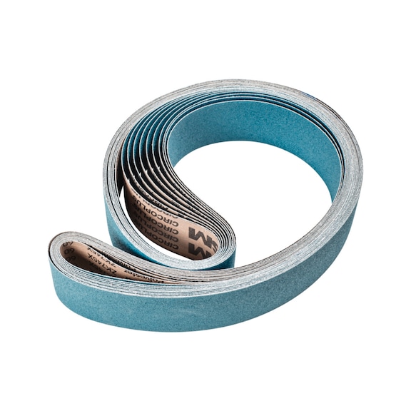 PFERD Zirkon Schleifband BA 75x2000mm Z60 FORTE hoher Abtrag mit Bandschleifer - Schleifband für Bandschleifer