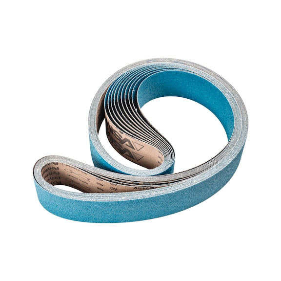 PFERD zirconium abrasive belt BA 75x2000mm Z60 for high stock removal with belt grinder - Sanding belt for belt sander
