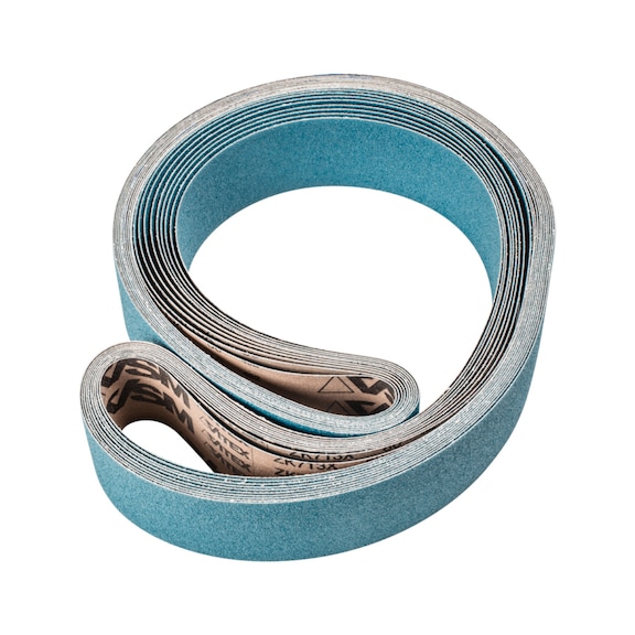 PFERD Zirkon Schleifband BA 75x2250mm Z60 für hohen Abtrag mit Bandschleifer - Schleifband für Bandschleifer