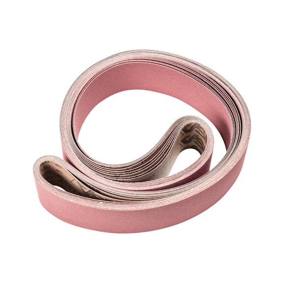 PFERD ceramic grain abrasive belt BA 75x2500mm CO120 maximum stock removal on steel - Sanding belt for belt sander