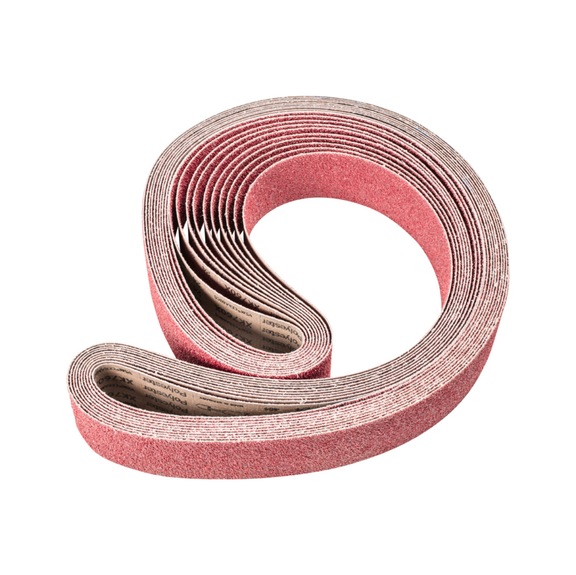 PFERD ceramic grain abrasive belt BA 75x2500mm CO24 maximum stock removal on steel - Sanding belt for belt sander